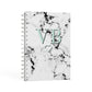 Personalised Mint Monogrammed Heart Marble A5 Hardcover Notebook Second Side View