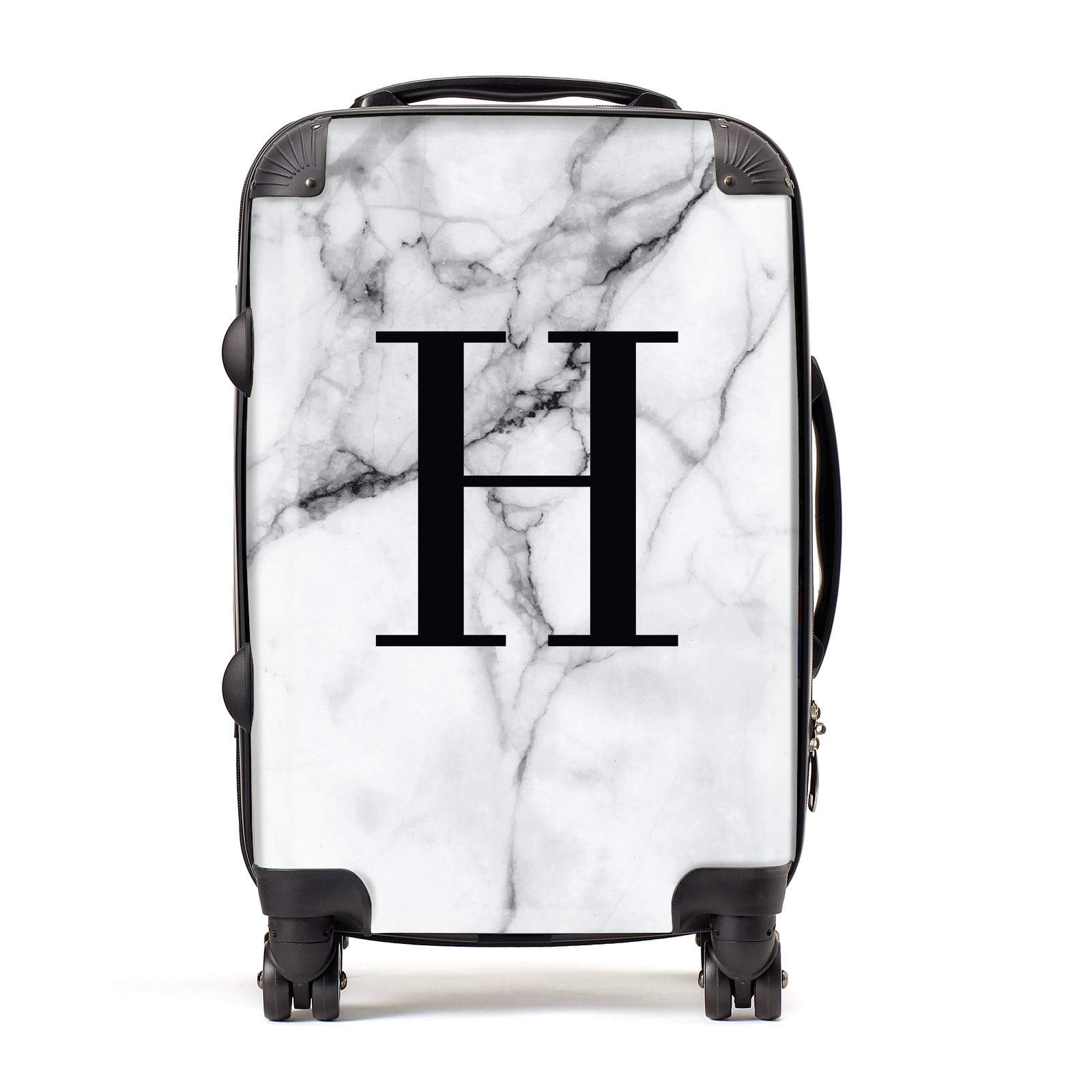 Personalised Monogram Marble Initial Suitcase
