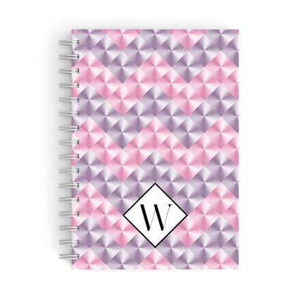Personalised Mother Of Pearl Monogram Letter A5 Hardcover Notebook