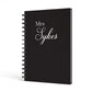 Personalised Mrs Or Mr Bride A5 Hardcover Notebook Side View
