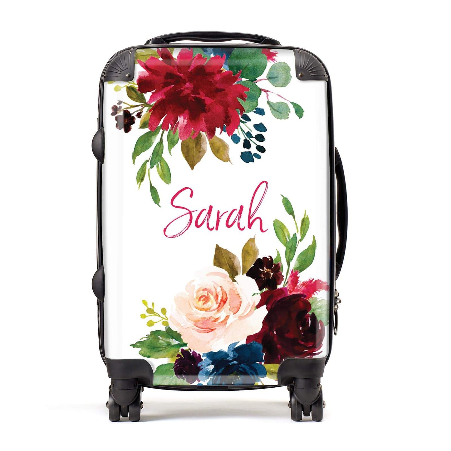 Personalised Name & Roses Suitcase