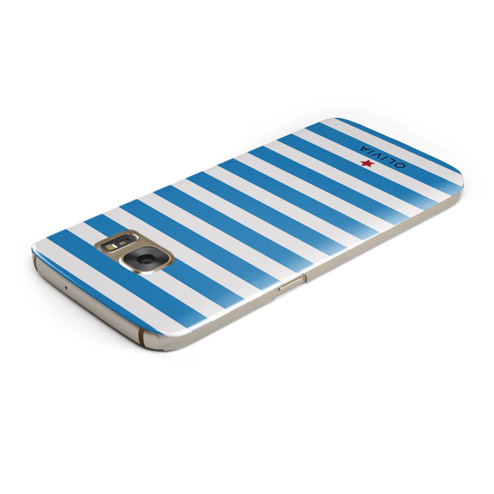 Personalised Name Blue White Samsung Galaxy Case Top Cutout