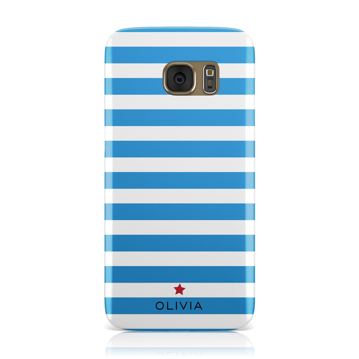 Personalised Name Blue White Samsung Galaxy Case