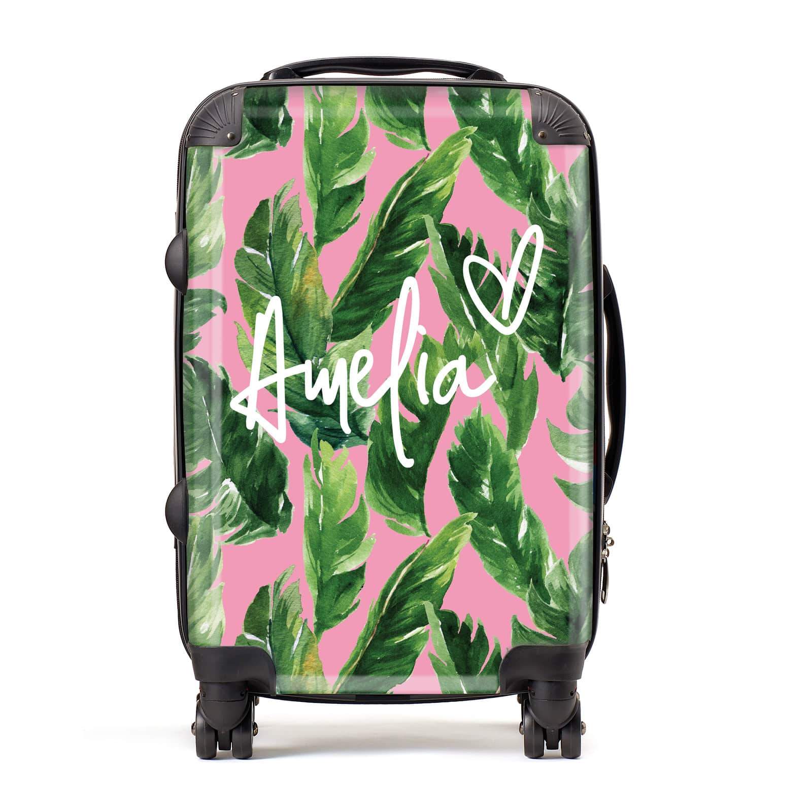 Personalised Name Palm Leaf Suitcase