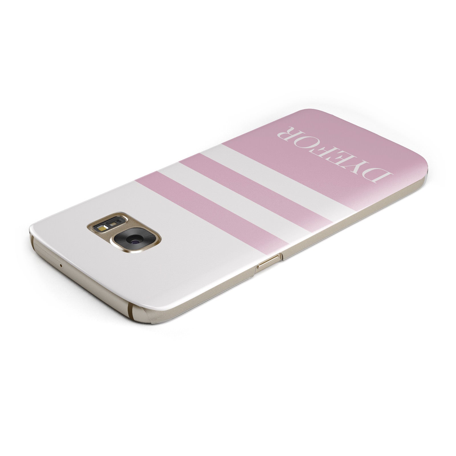 Personalised Name Striped Samsung Galaxy Case Top Cutout