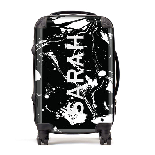 Personalised Name Swirl Marble Custom Suitcase