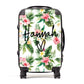 Personalised Name Tropical Flower Suitcase
