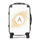Personalised One Initial & Gold Flakes Suitcase