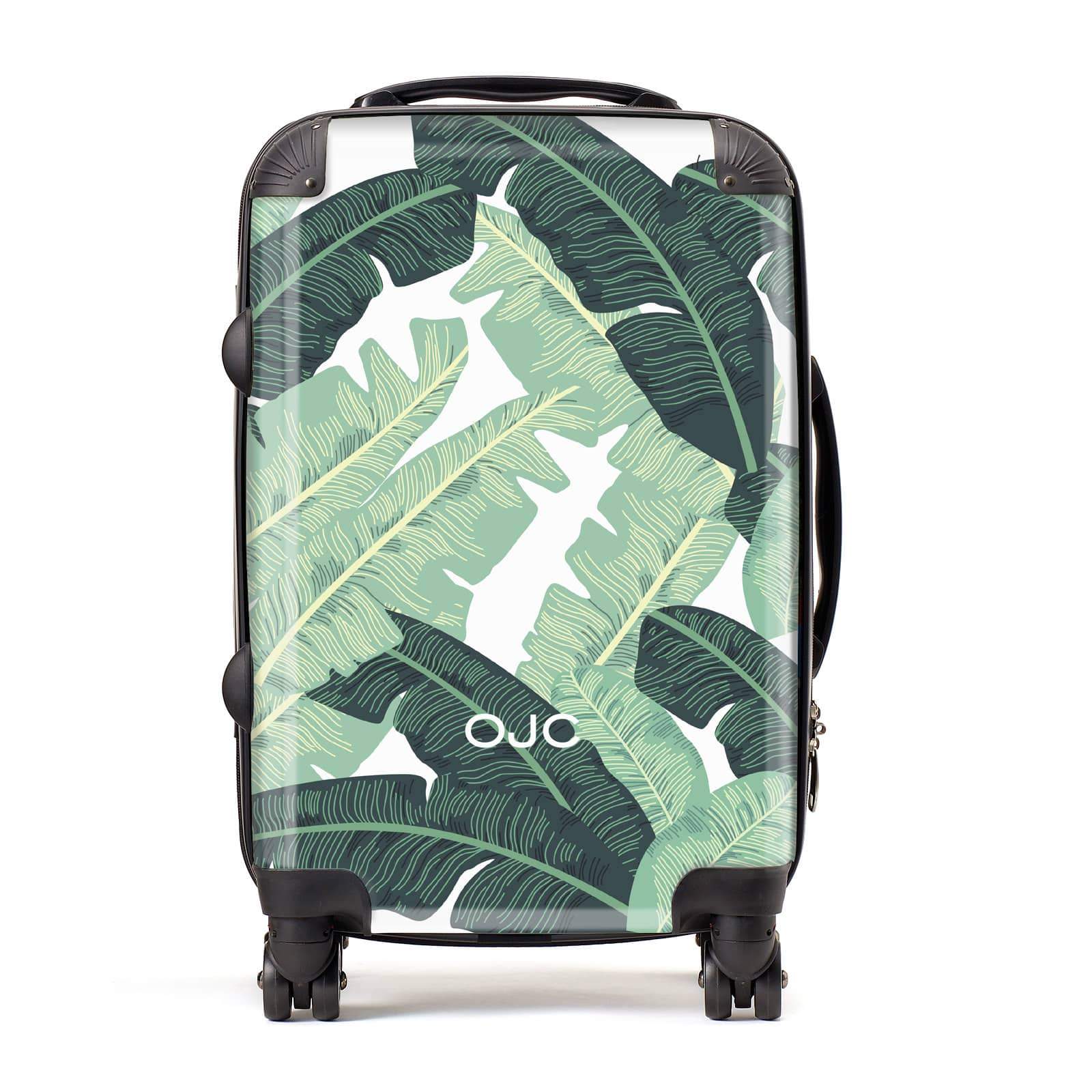 Personalised Palm Banana Leaf Suitcase