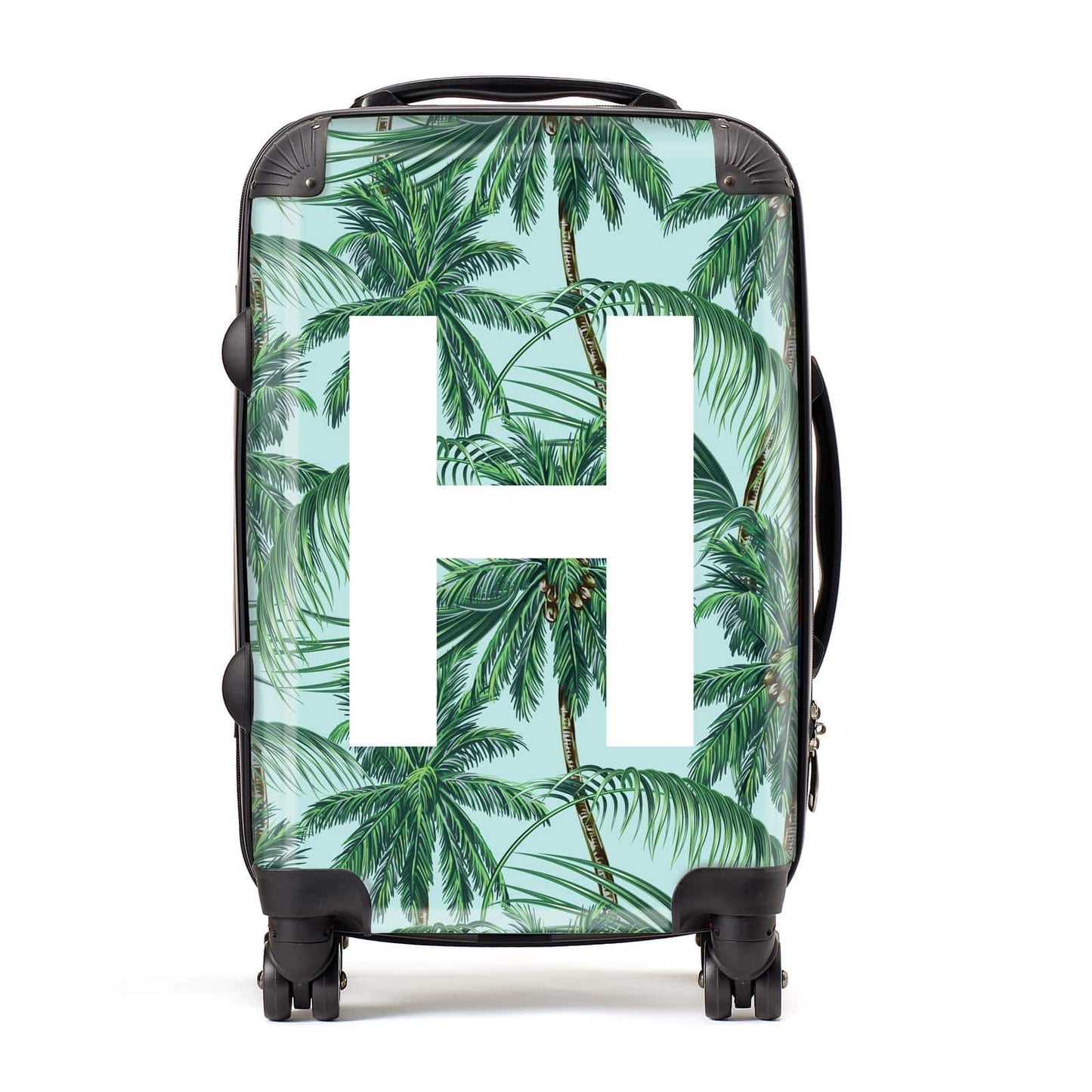 Personalised Palm Trees Initial Suitcase