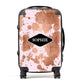 Personalised Pink Copper Splatter & Name Suitcase