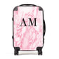 Personalised Pink Marble Monogrammed Suitcase