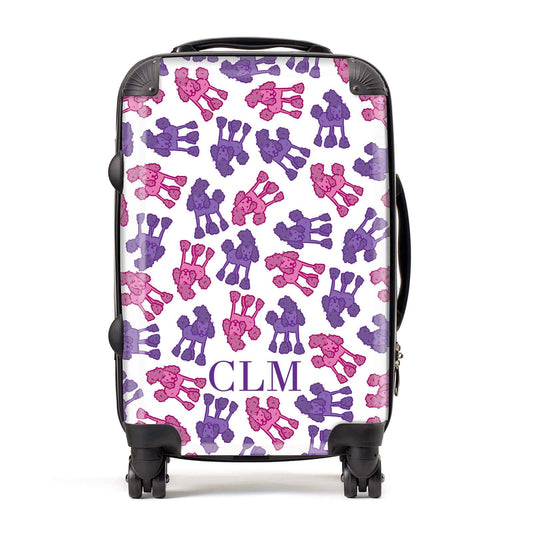 Personalised Poodle Initials Suitcase