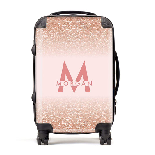Personalised Printed Glitter Name Initials Suitcase