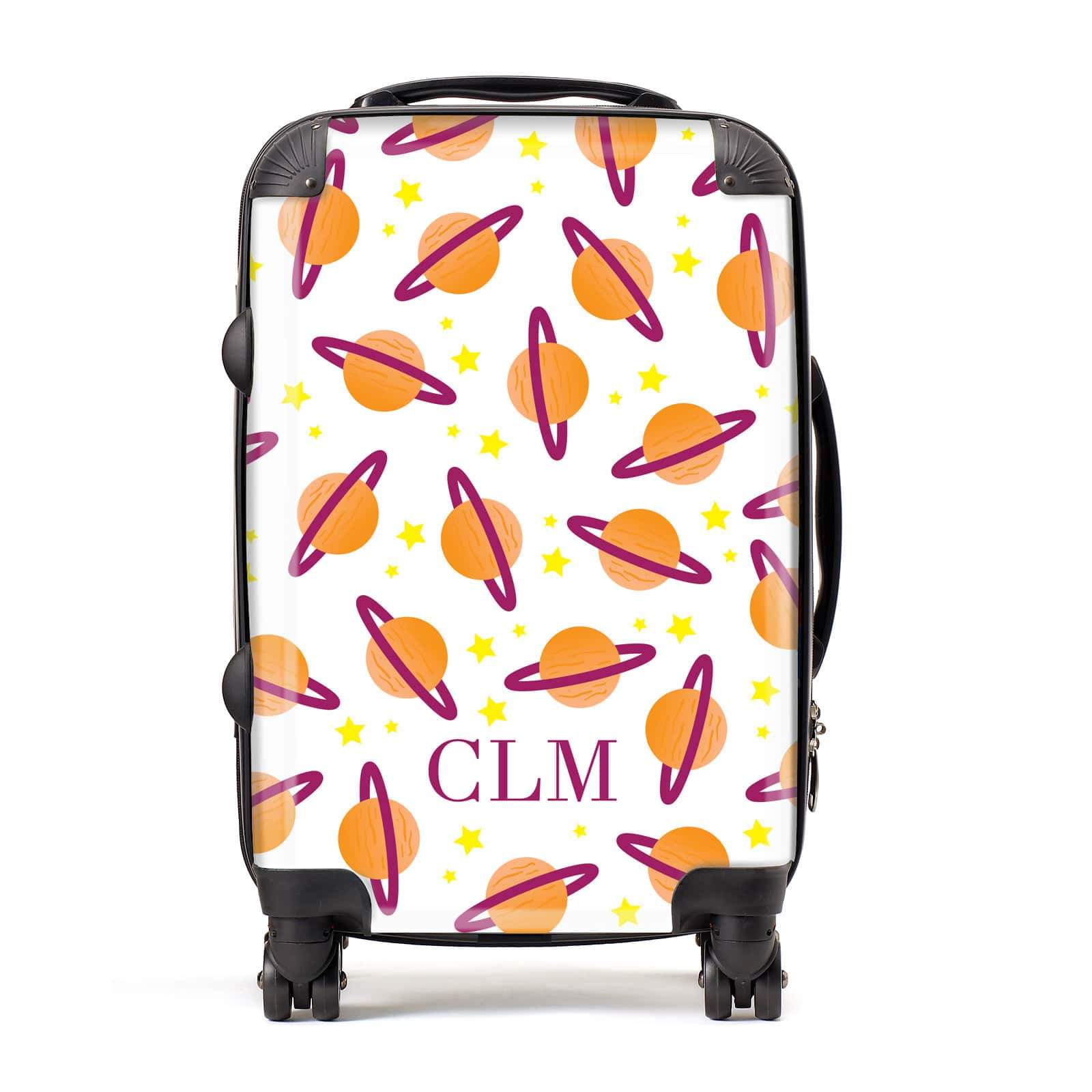 Personalised Saturn Initials Suitcase