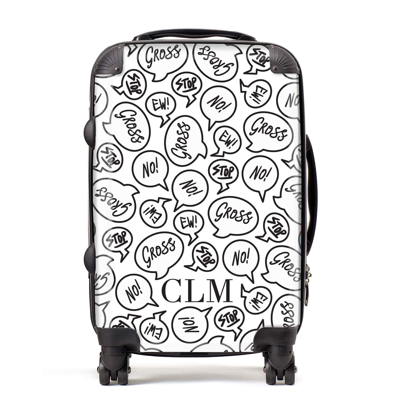 Personalised Sayings Initials Suitcase