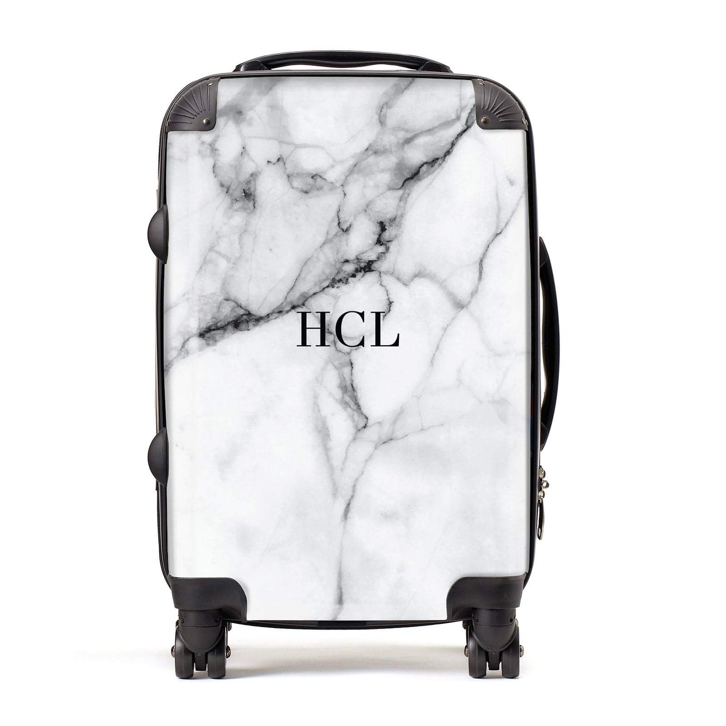 Personalised Small Marble Initials Custom Suitcase