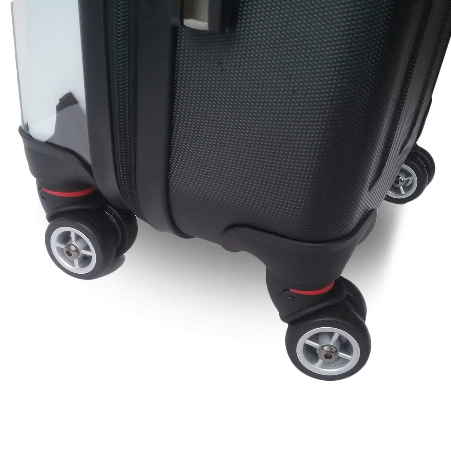 Personalised suitcase with 8 wheels