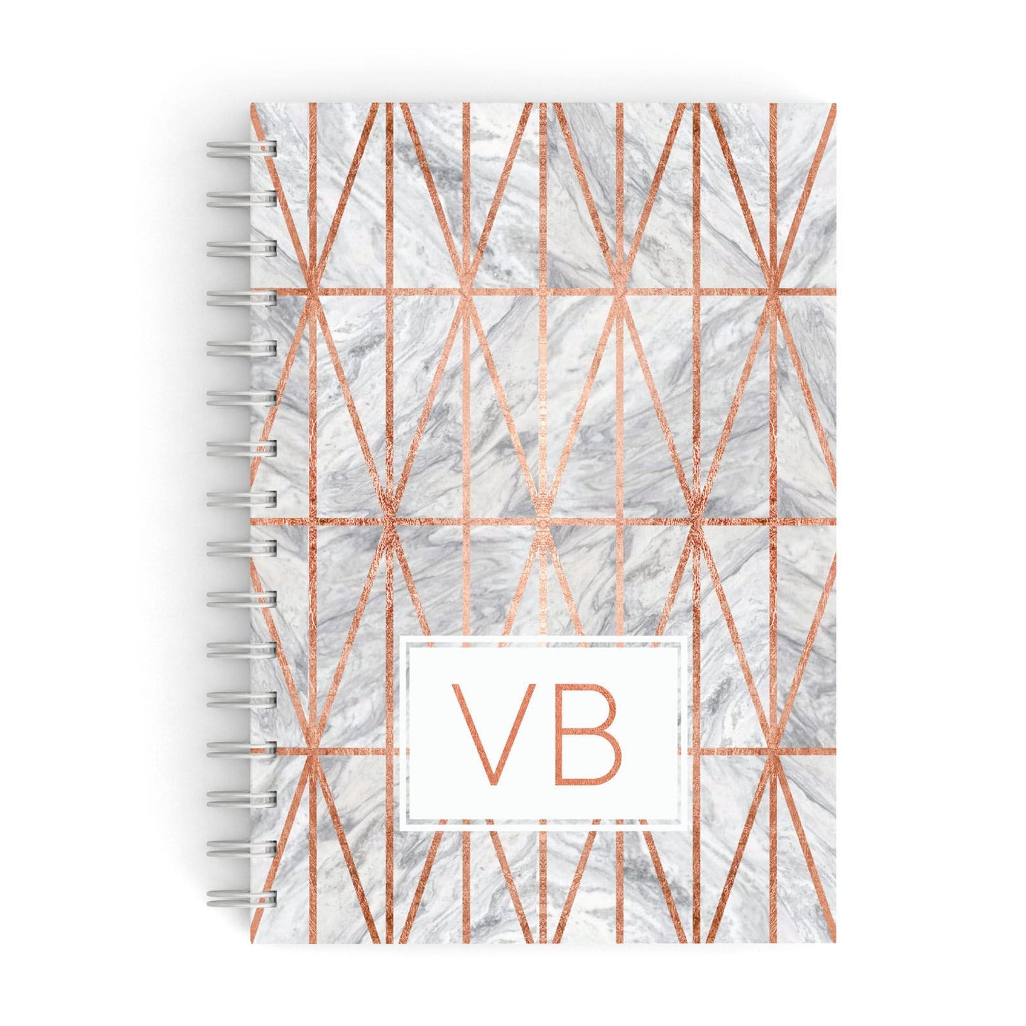 Personalised Triangular Marble Initials A5 Hardcover Notebook