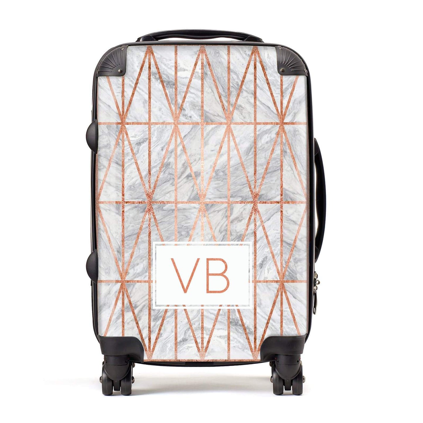 Personalised Triangular Marble Initials Suitcase