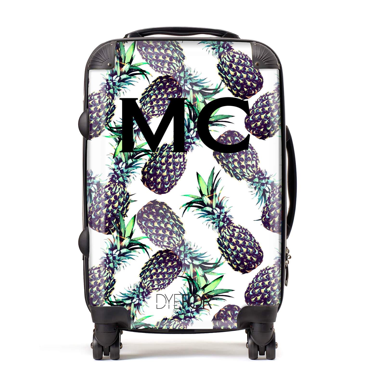 Personalised Tropical Pineapple Initials Suitcase