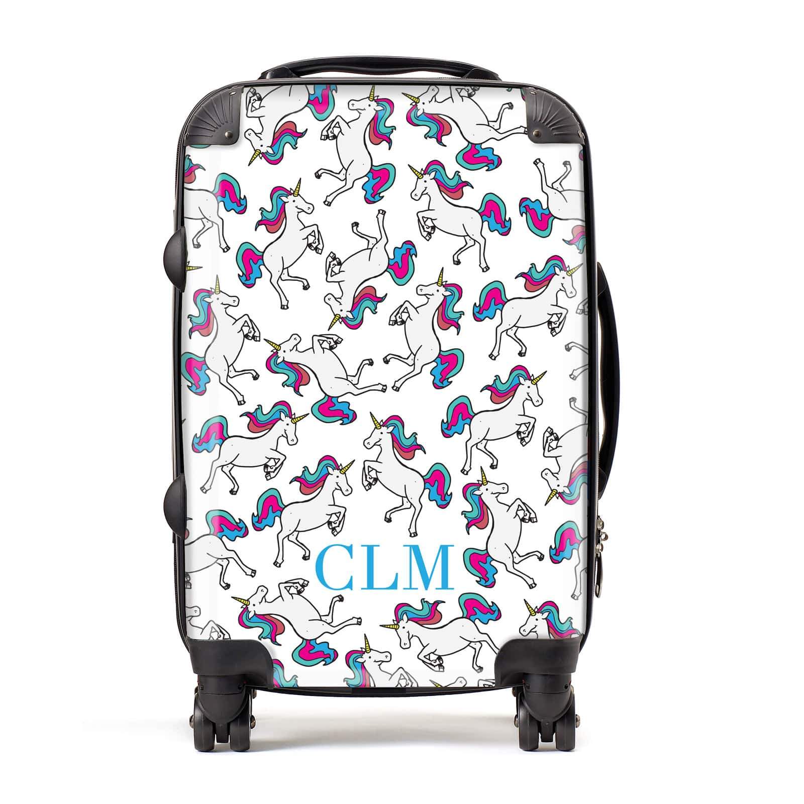 Personalised Unicorn Monogrammed Suitcase