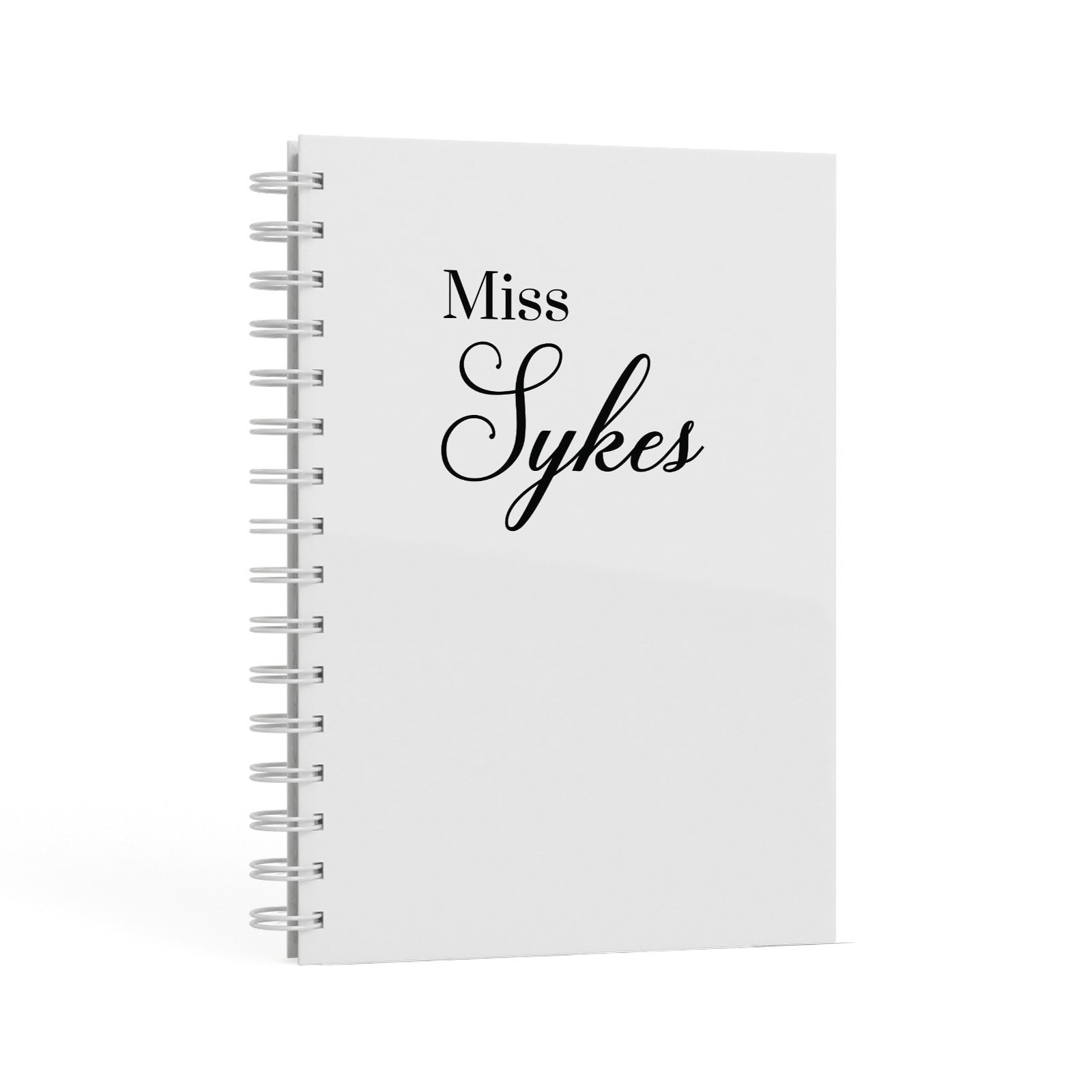 Personalised Wedding Name Miss A5 Hardcover Notebook Second Side View