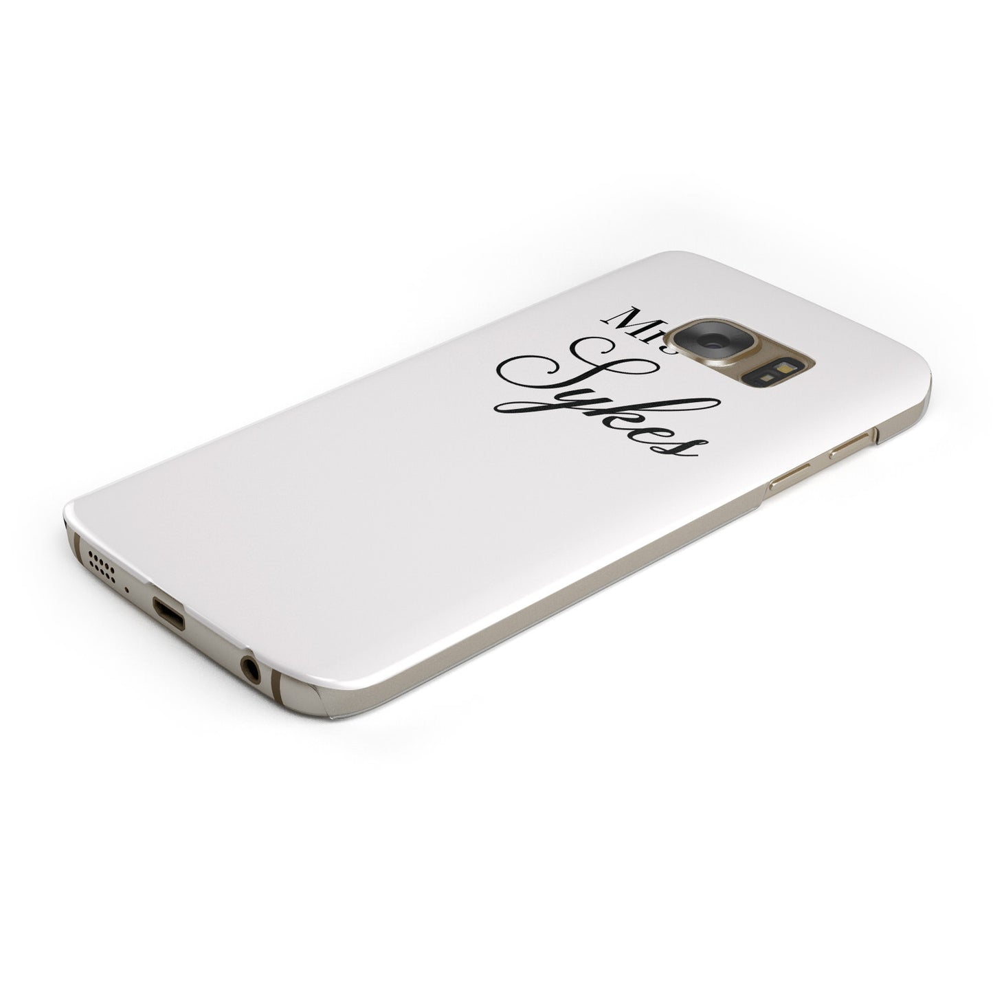 Personalised Wedding Name Mrs Samsung Galaxy Case Bottom Cutout