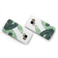 Personalised White Banana Leaf Samsung Galaxy Case Flat Overview