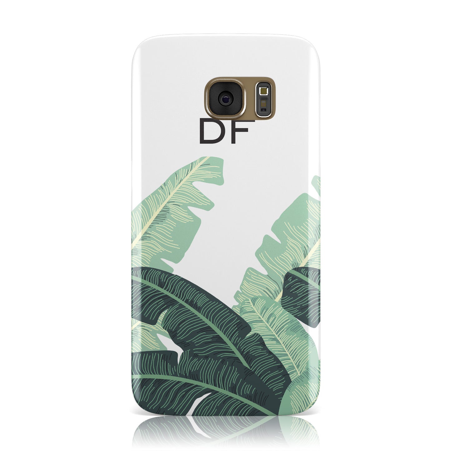 Personalised White Banana Leaf Samsung Galaxy Case