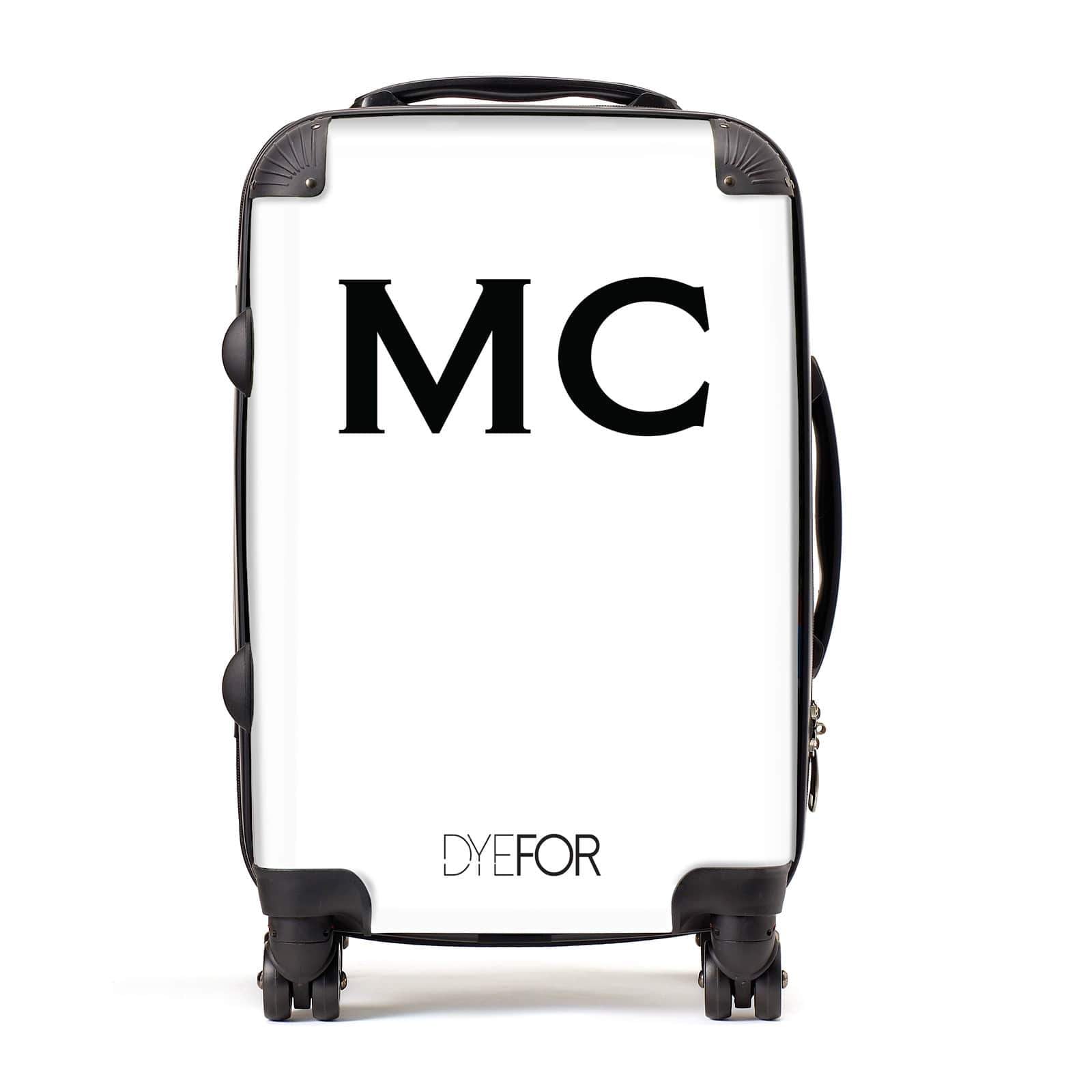 Personalised White Initial Suitcase