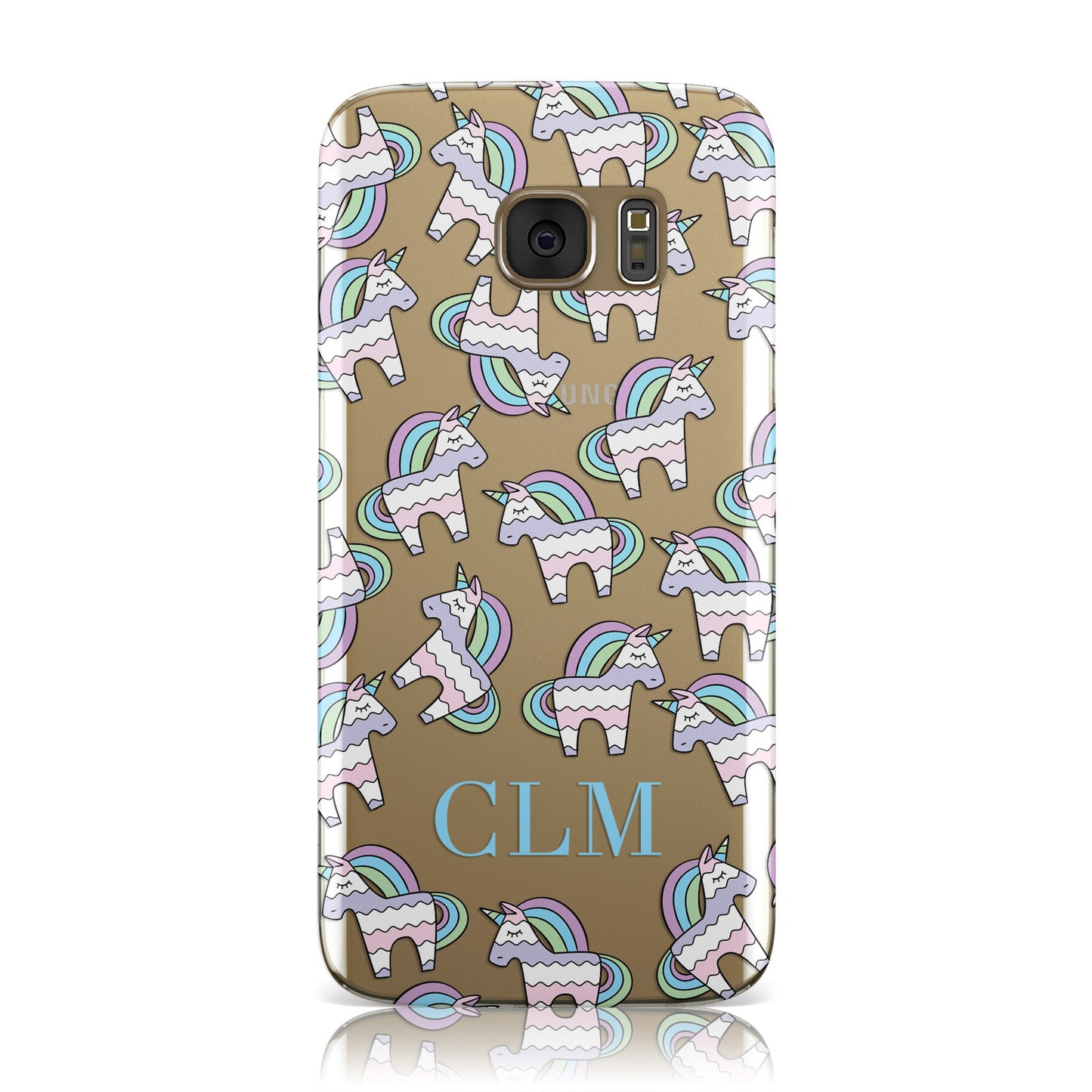 Pinata Unicorn Personalised Initials Samsung Galaxy Case