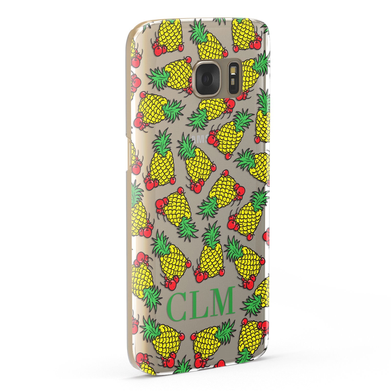 Personalised Pineapple Initials Clear Samsung Galaxy Case Fourty Five Degrees