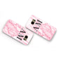 Personalised Pink Marble Monogrammed Samsung Galaxy Case Flat Overview