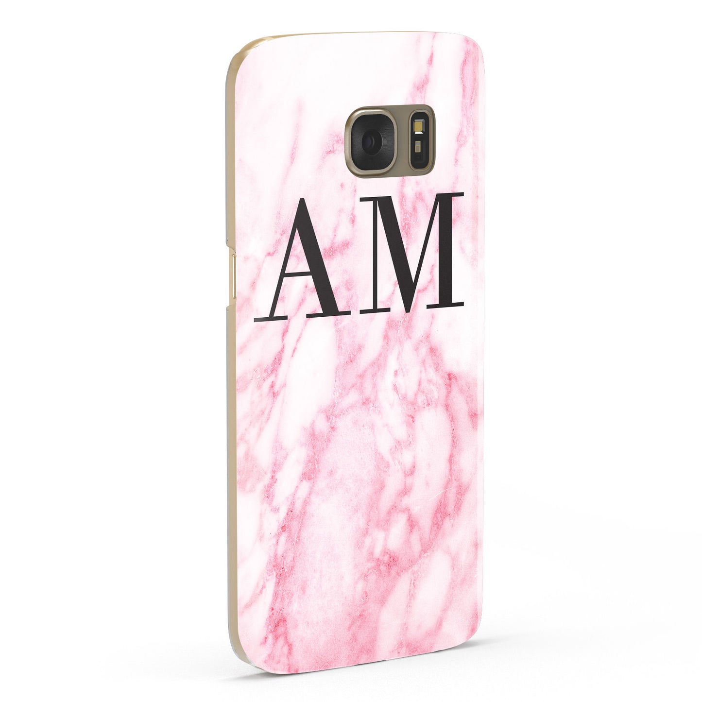 Personalised Pink Marble Monogrammed Samsung Galaxy Case Fourty Five Degrees
