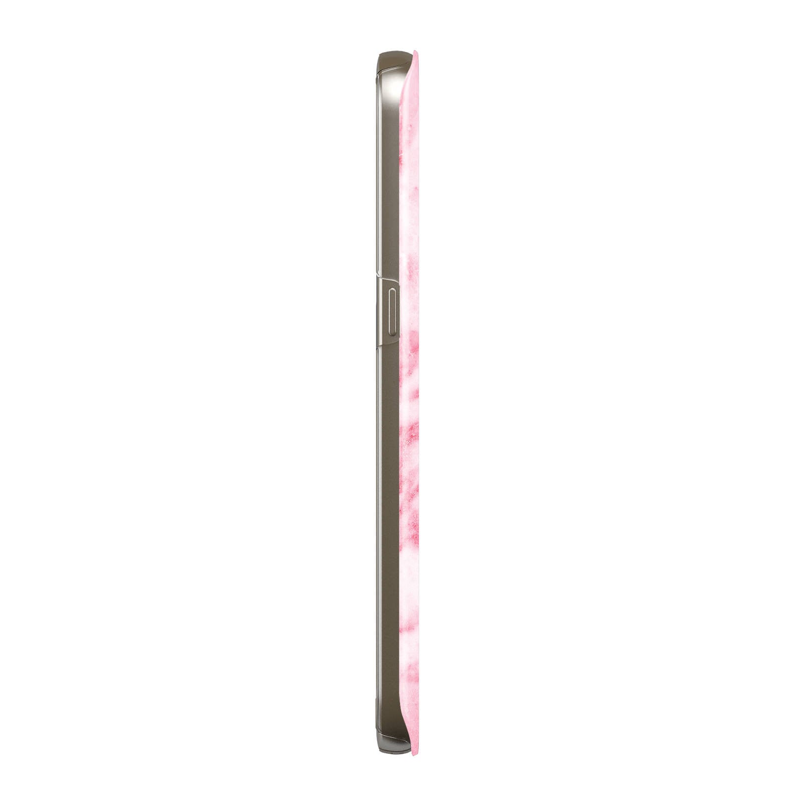 Personalised Pink Marble Monogrammed Samsung Galaxy Case Side View