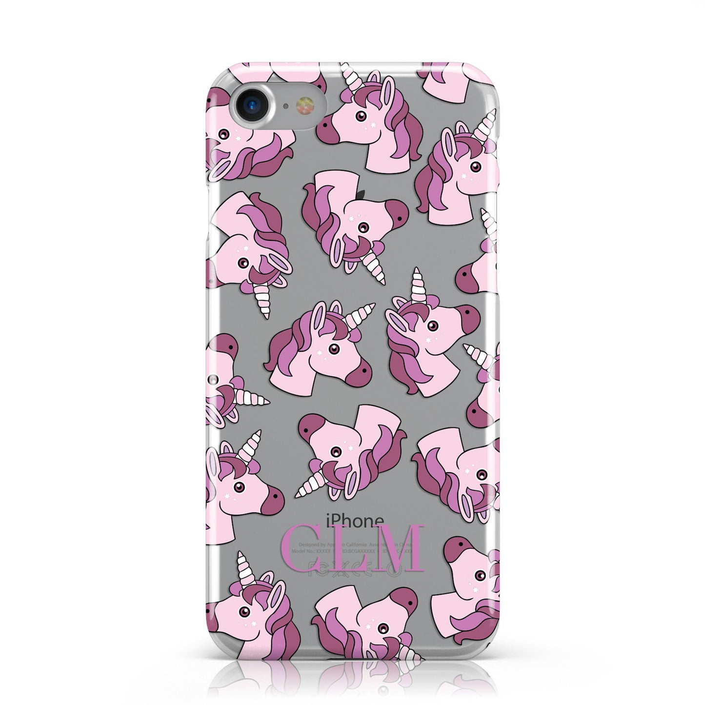 Pink Unicorns Personalised Apple iPhone Case