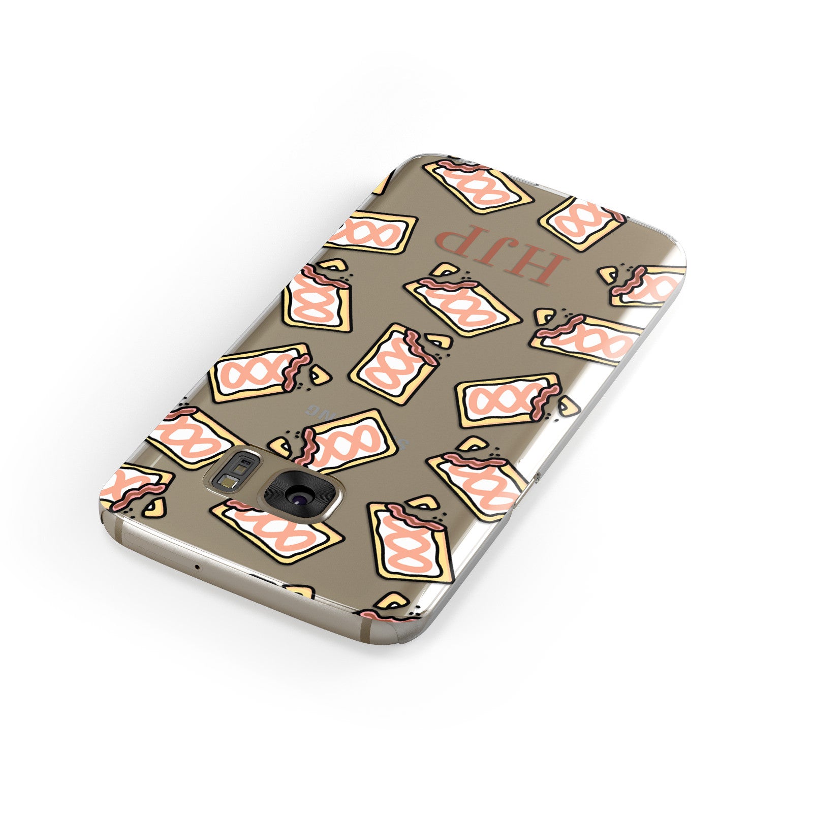 Personalised Pop Tarts Clear Initials Samsung Galaxy Case Front Close Up