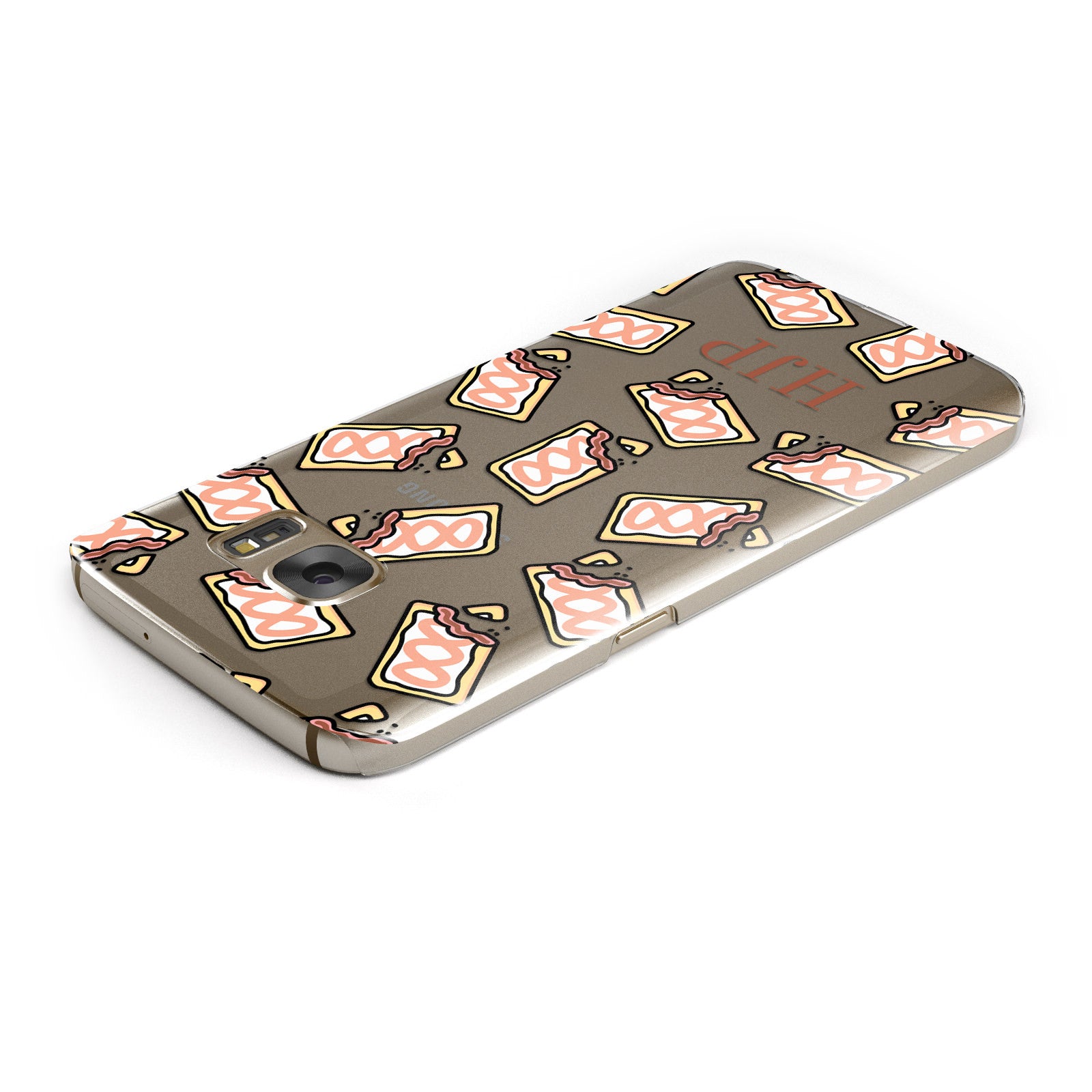 Personalised Pop Tarts Clear Initials Samsung Galaxy Case Top Cutout