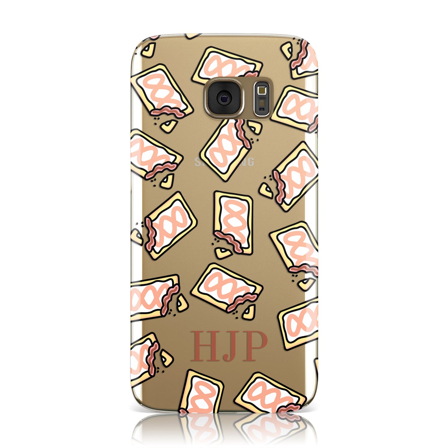 Personalised Pop Tarts Clear Initials Samsung Galaxy Case