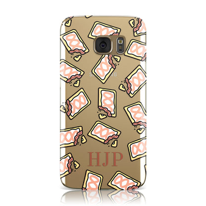 Personalised Pop Tarts Clear Initials Samsung Galaxy Case