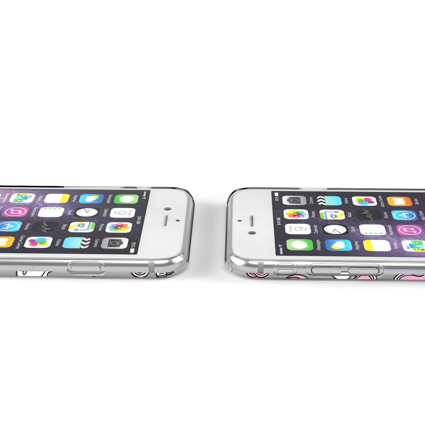 Pretty Unicorn Personalised Apple iPhone Case Ports Cutout