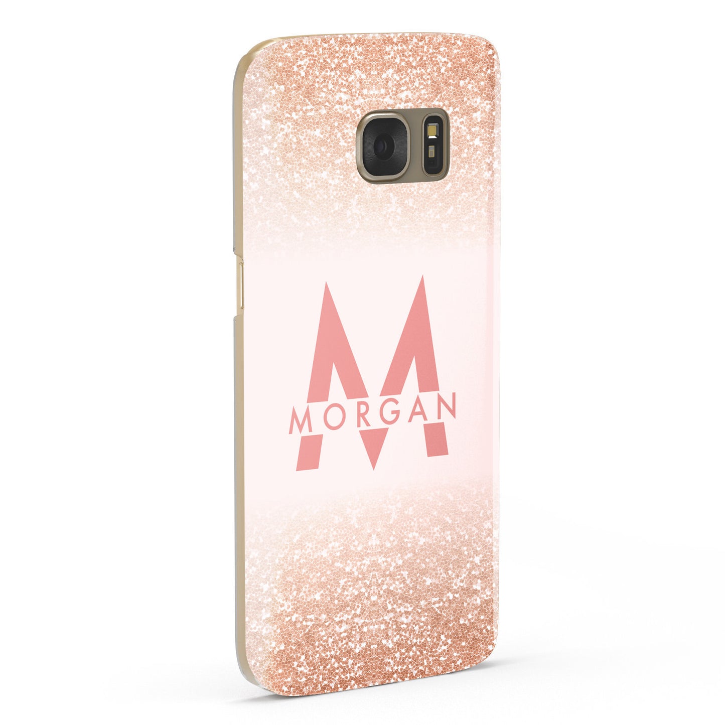 Personalised Printed Glitter Name Initials Samsung Galaxy Case Fourty Five Degrees