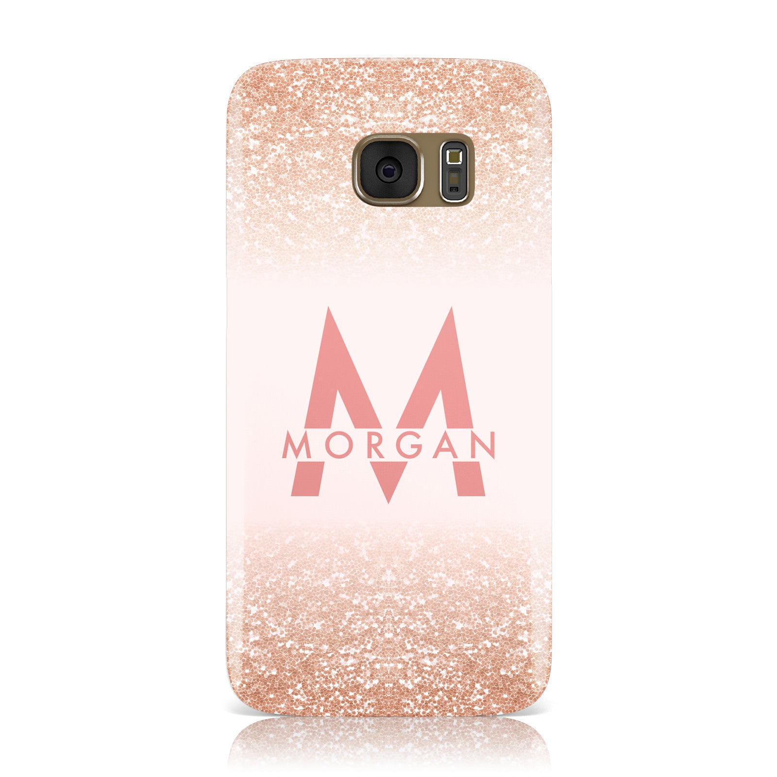 Personalised Printed Glitter Name Initials Samsung Galaxy Case