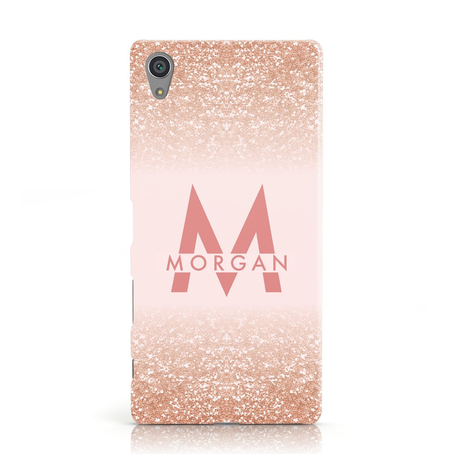 Personalised Printed Glitter Name Initials Sony Xperia Case