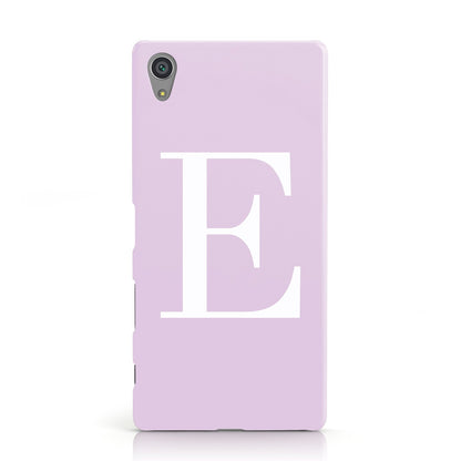 Personalised Purple & Black Initial Sony Xperia Case