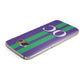 Purple Personalised Initials Samsung Galaxy Case Top Cutout
