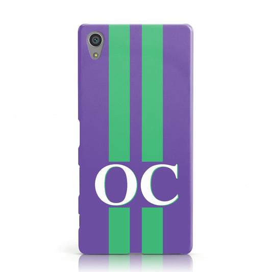 Purple Personalised Initials Sony Xperia Case