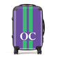 Purple Personalised Initials Suitcase