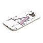 Personalised Purple Single Initial Marble Samsung Galaxy Case Bottom Cutout